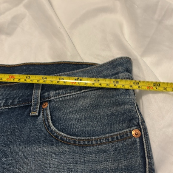 Levi’s cut off shorts medium rinse denim jean SZ 32 or 14 100% cotton distressed - Picture 7 of 12